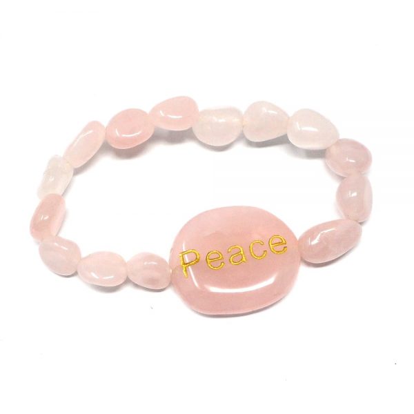 Rose Quartz Word Bracelet All Crystal Jewelry bracelet
