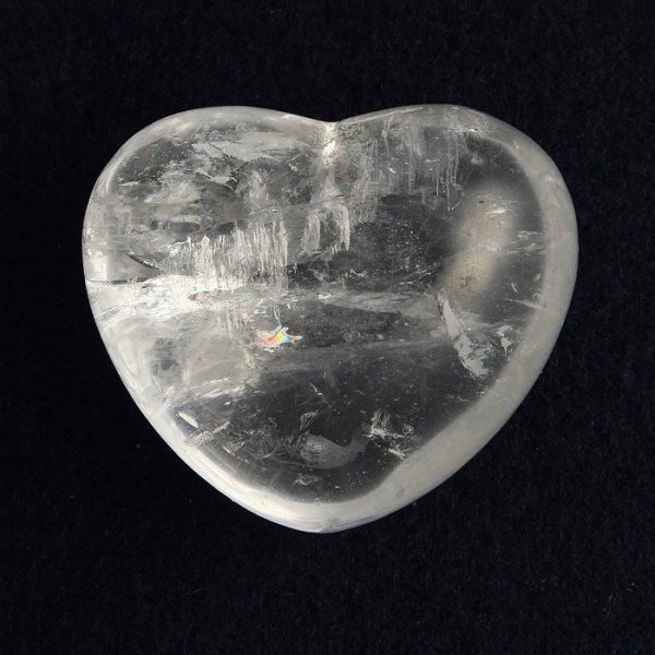 Quartz, Clear, Puffy Heart, 45mm All Polished Crystals
