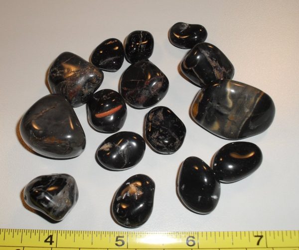 Onyx, Black, tumbled, 16oz All Tumbled Stones black onyx