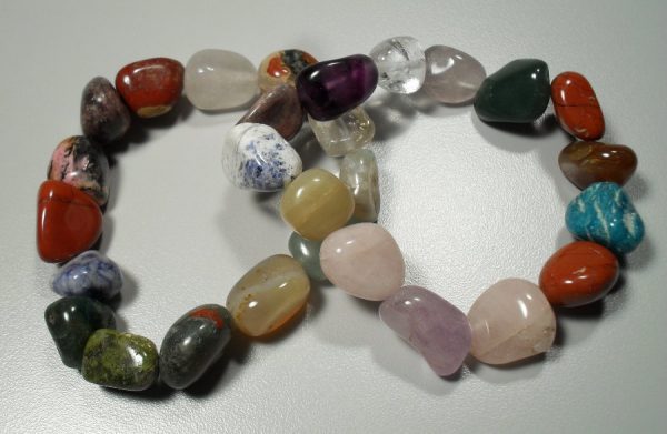Mixed tumbled stone bracelet All Crystal Jewelry