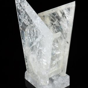 Clear quartz vase with angled feature All Specialty Items clear quartz