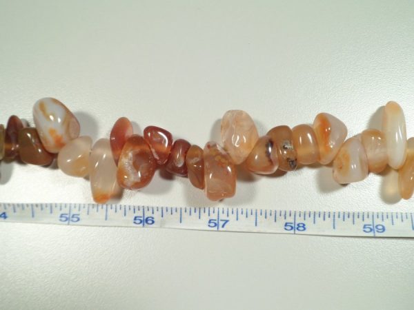 Tumbled stone strand of carnelian All Crystal Jewelry