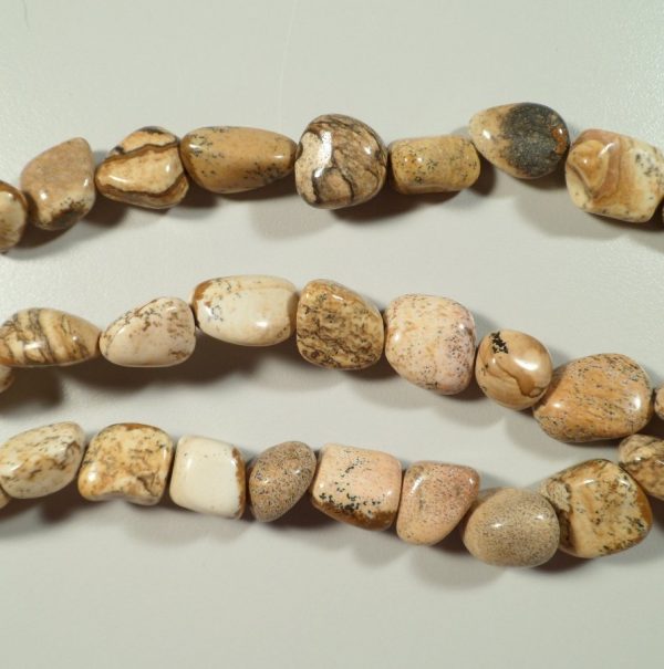 Tumbled stone strand of Picture Jasper All Crystal Jewelry