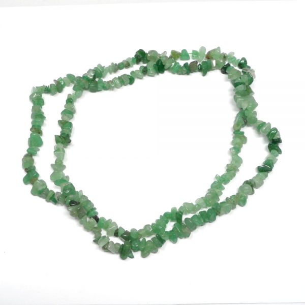 Green Aventurine Chip Bead Strand All Crystal Jewelry aventurine