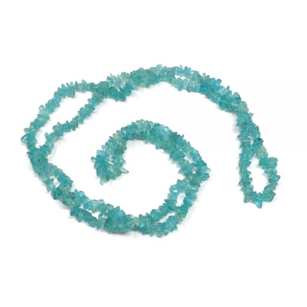 Blue Apatite Chip Bead Necklace All Crystal Jewelry apatite