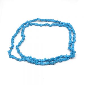Blue Howlite Chip Bead Necklace Crystal Jewelry blue howlite