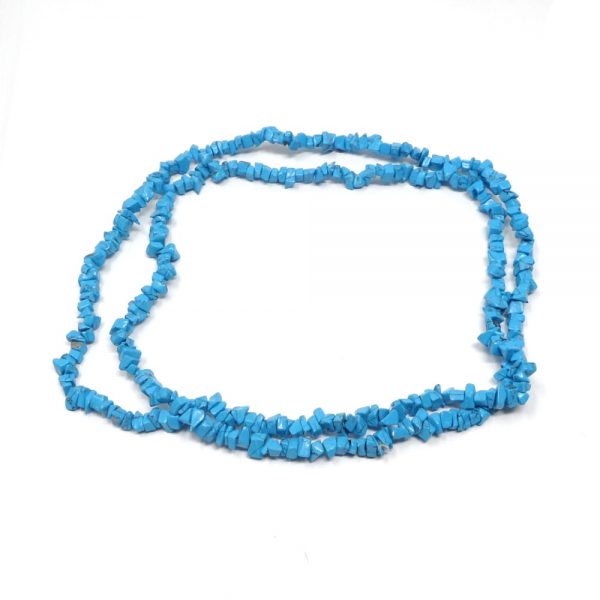 Blue Howlite Chip Bead Necklace All Crystal Jewelry blue howlite