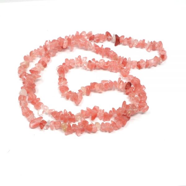 Cherry Quartz Chip Bead Strand All Crystal Jewelry beads