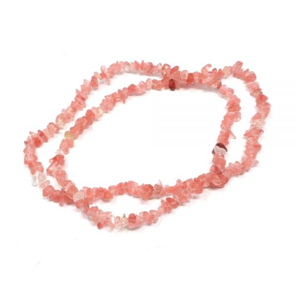 Cherry Quartz Chip Bead Strand All Crystal Jewelry beads