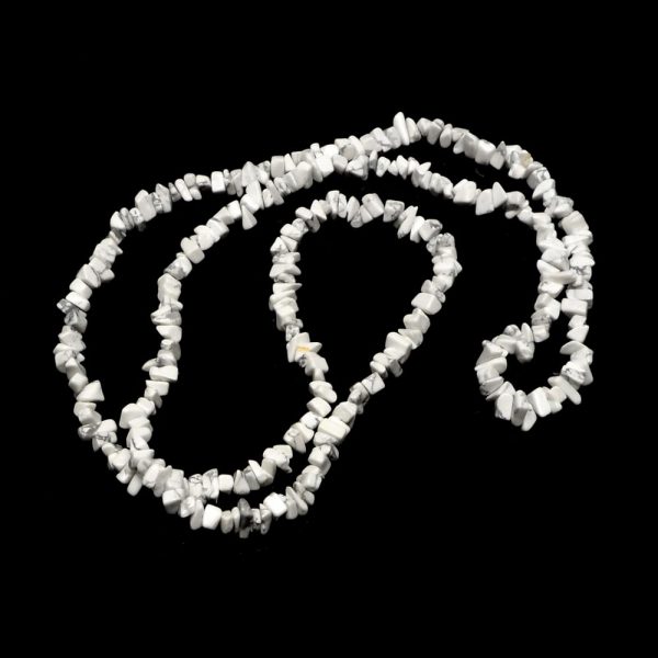 Howlite Chip Bead Necklace All Crystal Jewelry chip beads