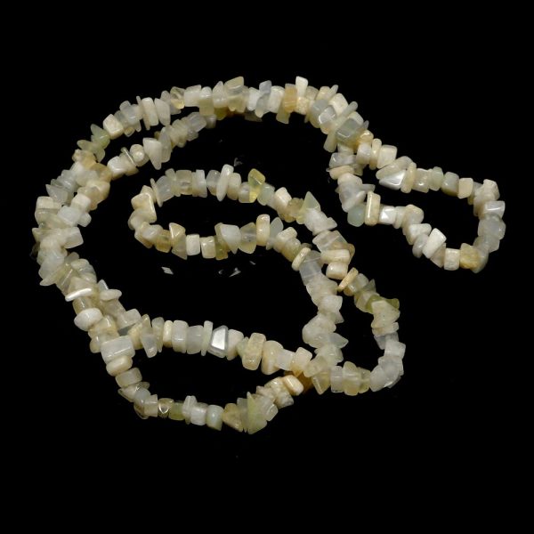 Mother of Pearl Chip Bead Necklace All Crystal Jewelry chip beads
