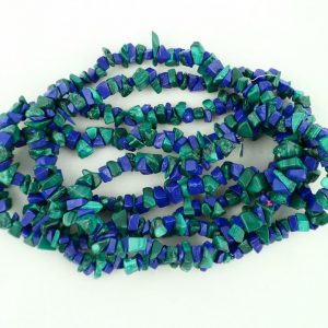 Lapis & Malachite Chip Bead Necklace Crystal Jewelry chip beads