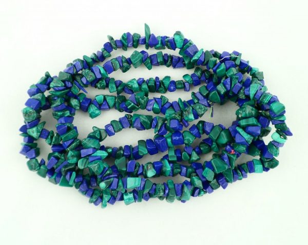 Lapis & Malachite Chip Bead Necklace All Crystal Jewelry chip beads