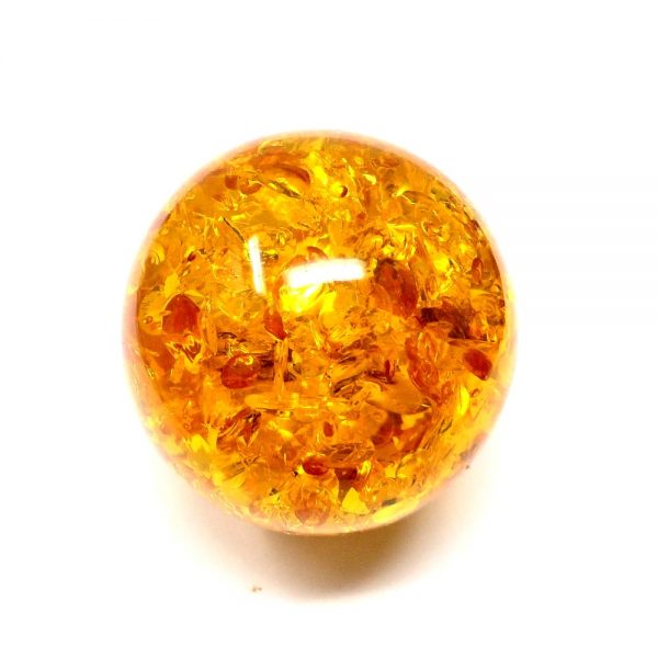 Amber Sphere 60mm All Polished Crystals amber