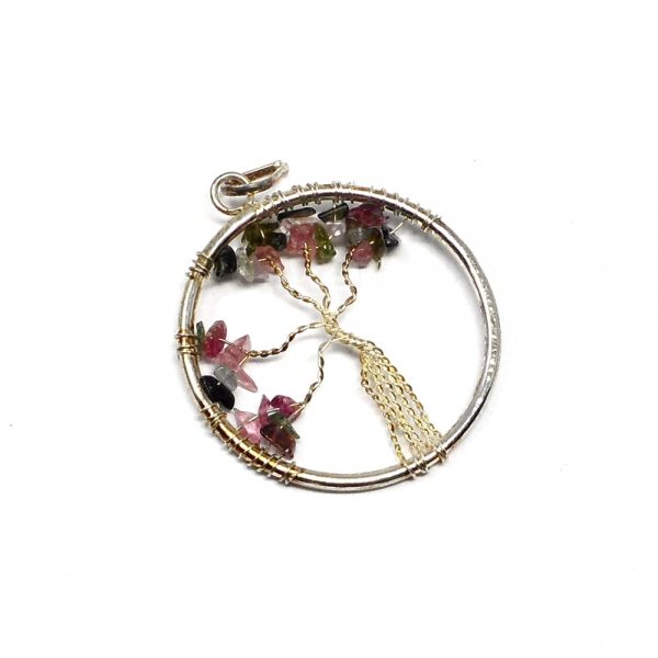 Tourmaline Tree of Life Pendant All Crystal Jewelry pendant