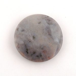 Drilled Blue Chalcedony Circle Pendant Crystal Jewelry blue chalcedony