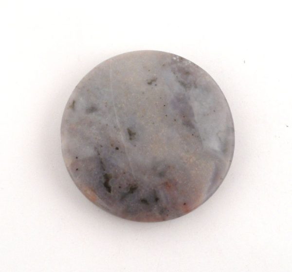 Drilled Blue Chalcedony Circle Pendant All Crystal Jewelry blue chalcedony