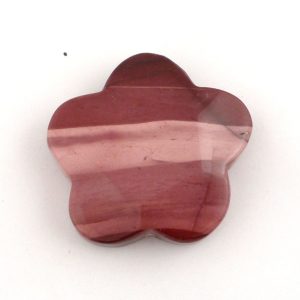 Drilled Mookaite Flower Pendant Crystal Jewelry drilled