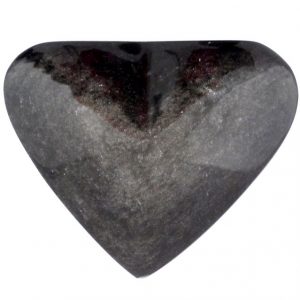 Obsidian, Silver Sheen, Heart All Polished Crystals heart