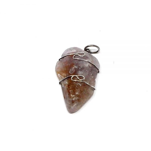 Wire Wrapped Pendant, Cacoxenite All Crystal Jewelry amethyst pendant