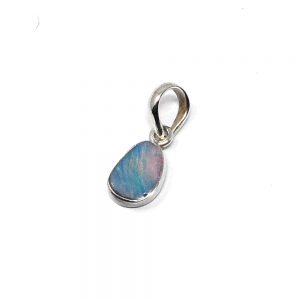 Fire Opal Pendant Crystal Jewelry blue opal pendant