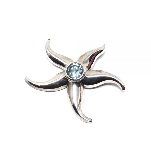 Blue Topaz Starfish Pendant All Crystal Jewelry blue topaz