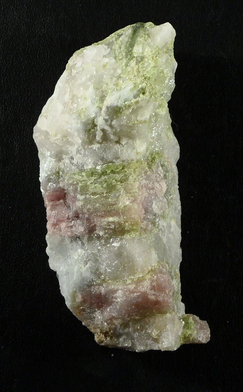 Tourmaline, Bi-Color, Raw, on Quartz All Raw Crystals bi-color tourmaline