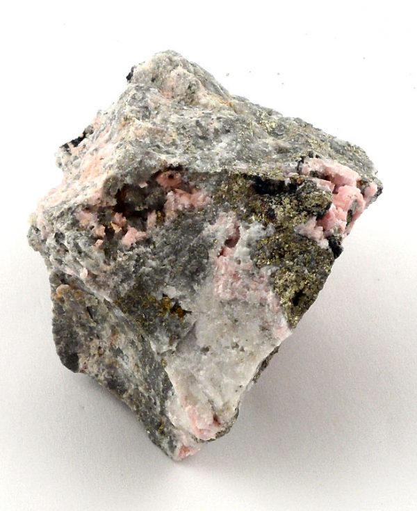 Rhodochrosite with Pyrite Specimen, Raw All Raw Crystals pyrite