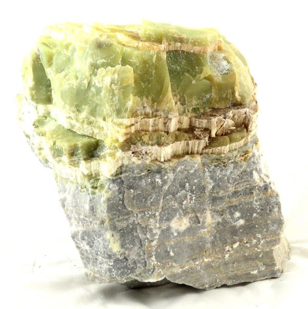 Chrysotile in Serpentine Specimen All Raw Crystals chrysotile