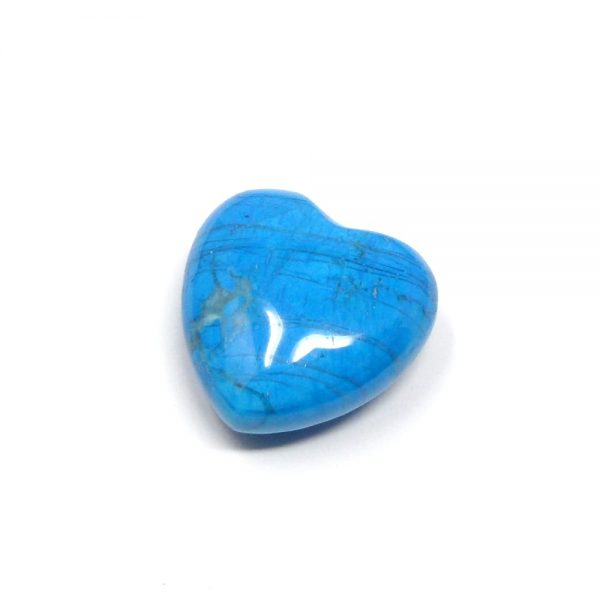 Blue Howlite Puffy Heart 30mm All Polished Crystals blue howlite
