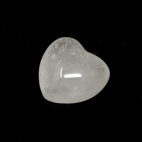 Clear Quartz Puffy Heart 30mm All Polished Crystals clear quartz