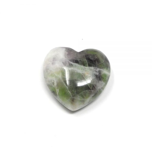 Fluorite Puffy Heart All Polished Crystals amethyst crystal heart