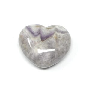 Banded Amethyst Heart 45mm All Polished Crystals amethyst