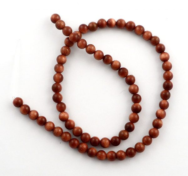 Goldstone 4mm Round Bead Strand All Crystal Jewelry 4mm bead