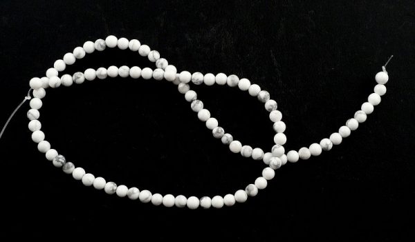 Howlite 4mm Round Bead Strand All Crystal Jewelry 4mm bead