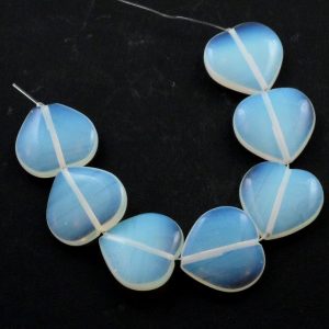 Opalite Heart Bead Strand Crystal Jewelry bead