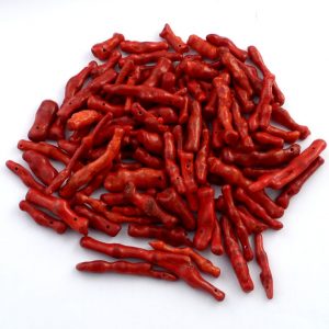 Coral Chili Pepper Strand, small Crystal Jewelry bead