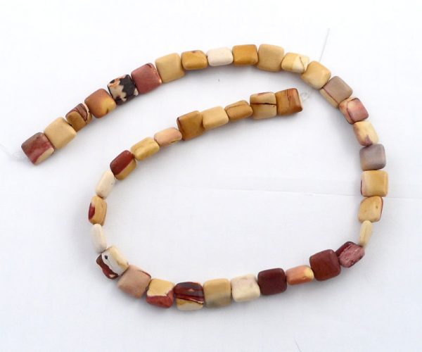Mookaite Flat Square Bead Strand All Crystal Jewelry bead