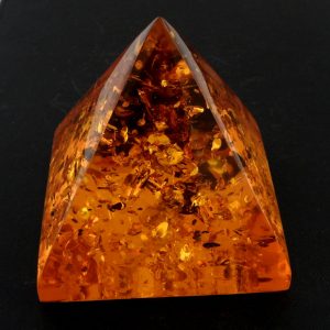 Amber Pyramid Polished Crystals amber