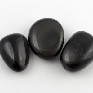 Obsidian, Rainbow, tumbled, 2oz Tumbled Stones obsidian