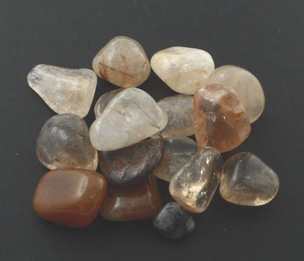 Quartz, Silver Rutilated, tumbled, 4oz All Tumbled Stones quartz