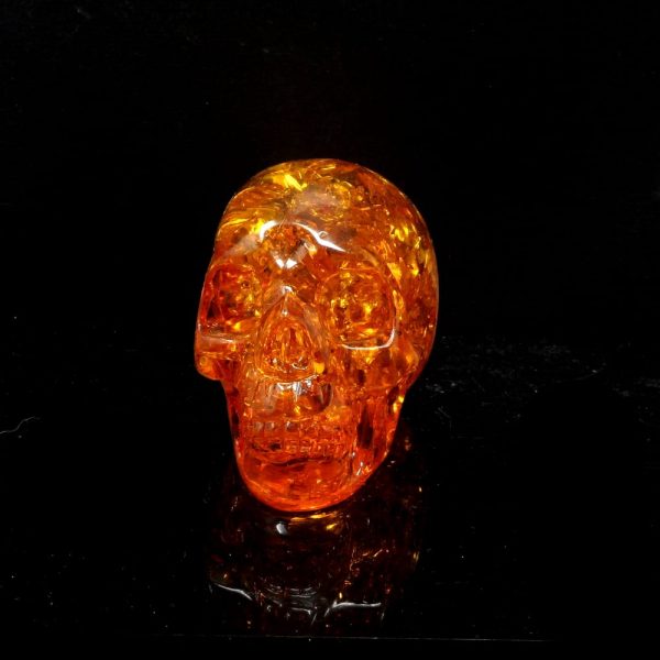 Amber Skull 3 Inch All Polished Crystals amber