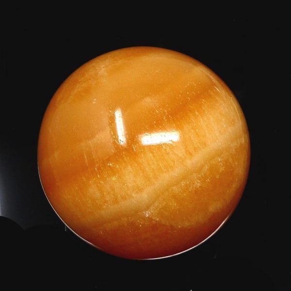 Orange Calcite Sphere 65mm All Polished Crystals calcite