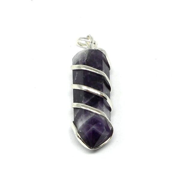 Amethyst Coil Wrapped Pendant All Crystal Jewelry amethyst