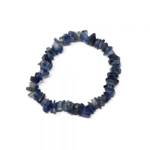 Blue Kyanite Single Strand Chip Bracelet Crystal Jewelry blue kyanite