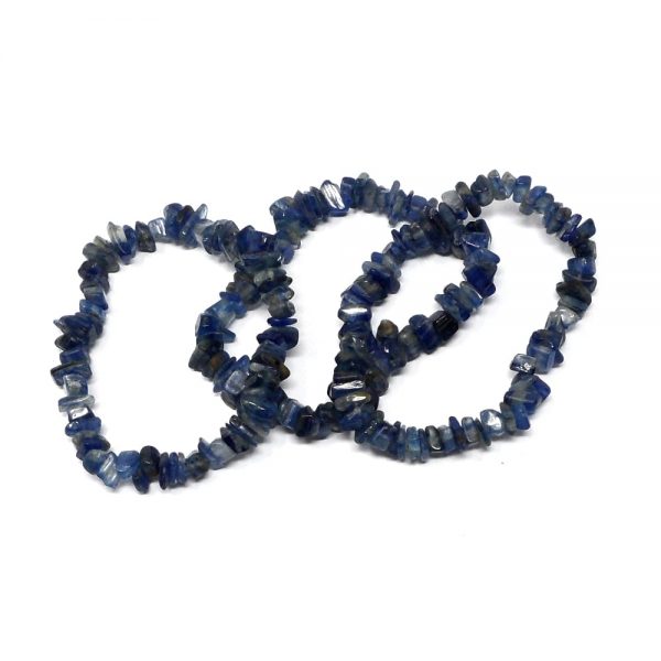 Blue Kyanite Single Strand Chip Bracelet All Crystal Jewelry blue kyanite