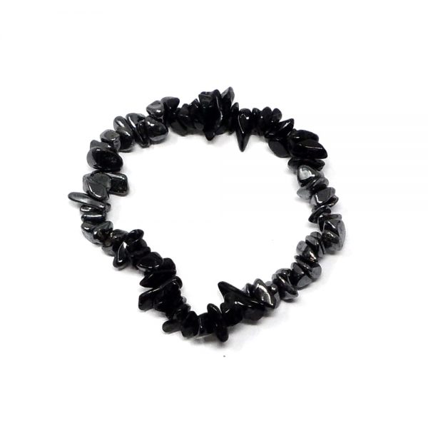 Hematite & Black Obsidian Chip Bracelet All Crystal Jewelry black obsidian