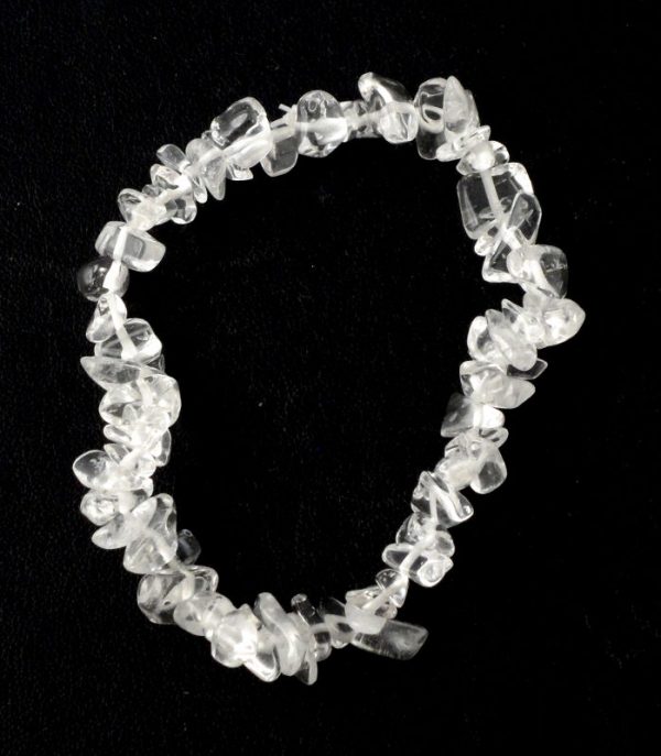 Clear Quartz Single Strand Chip Bracelet All Crystal Jewelry bracelet