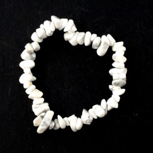 Howlite Single Strand Chip Bracelet Crystal Jewelry bracelet