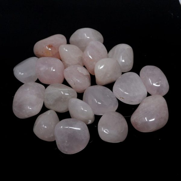 Quartz, Rose, md, tumbled, 16oz All Tumbled Stones bulk pink quartz